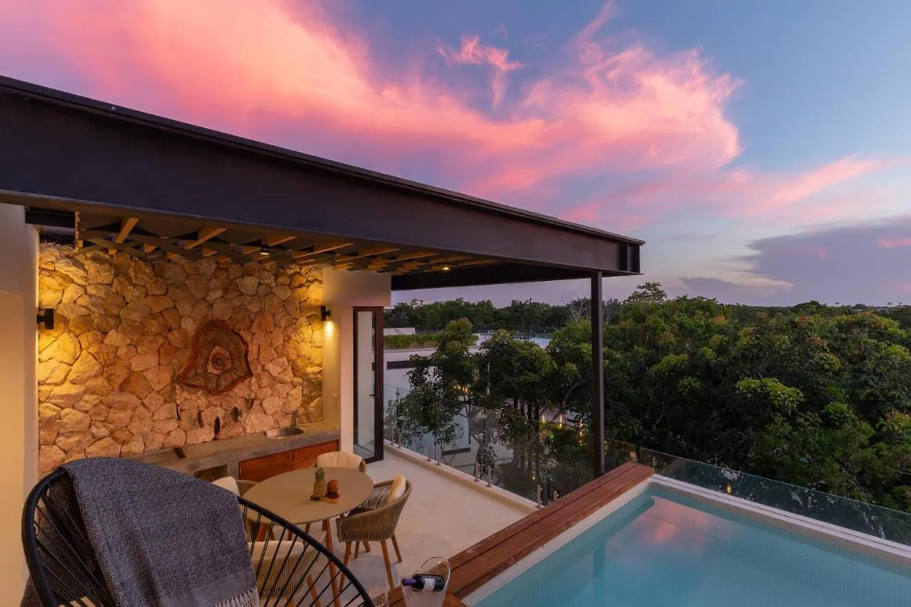 Baak- Ph3A- Ixchel Penthouse Studio Private Rooftop Pool Villa Tulum Nyaraló