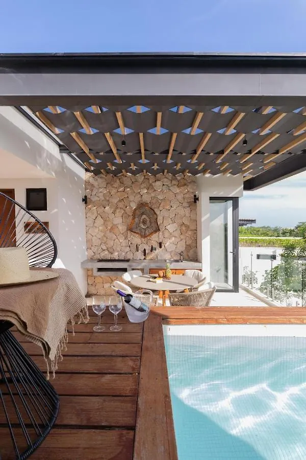 Nyaraló Baak- Ph3A- Ixchel Penthouse Studio Private Rooftop Pool Villa Tulum