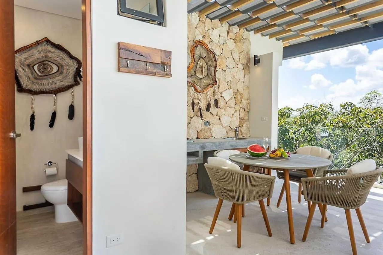 Nyaraló Baak- Ph3A- Ixchel Penthouse Studio Private Rooftop Pool Villa Tulum Mexikó